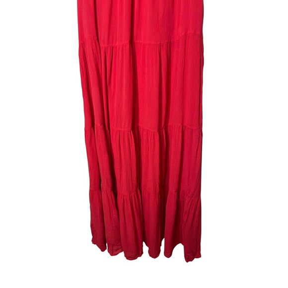 Banana Republic Red Maxi Dress Sleeveless - Picture 2 of 9